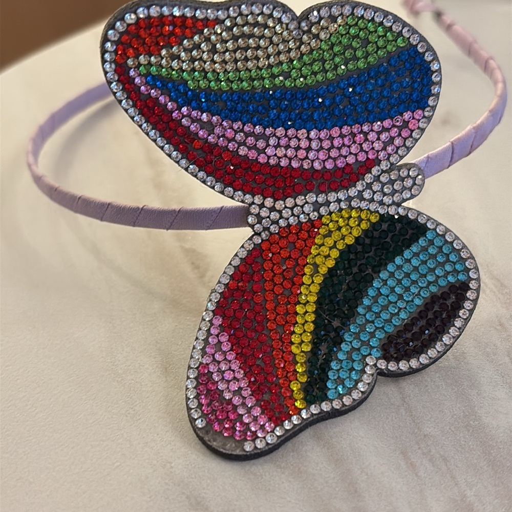 Bari Lynn crystal butterfly headband